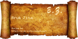 Bruk Zita névjegykártya